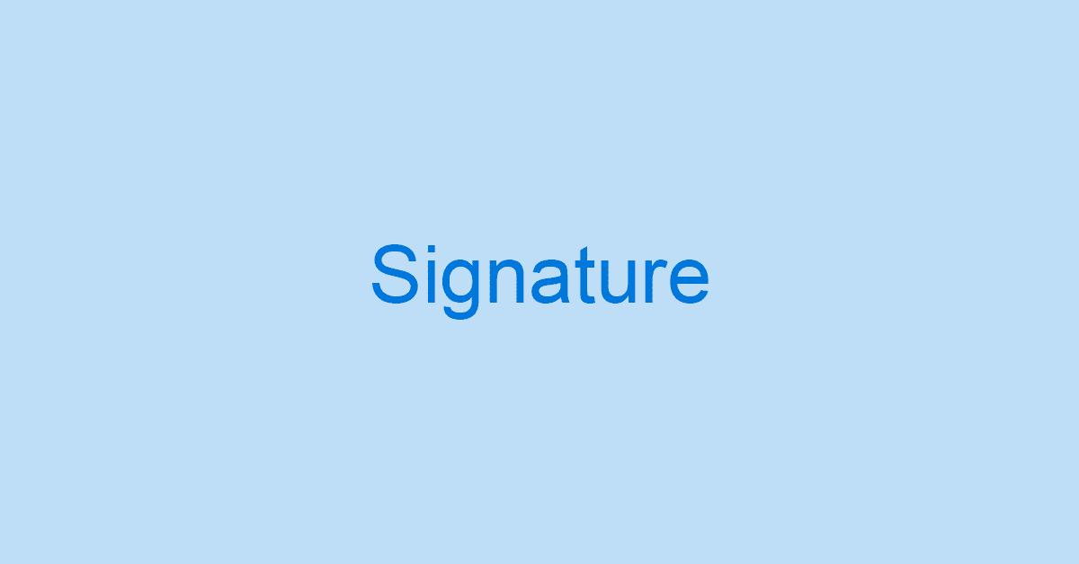 Outlookの署名を設定する方法