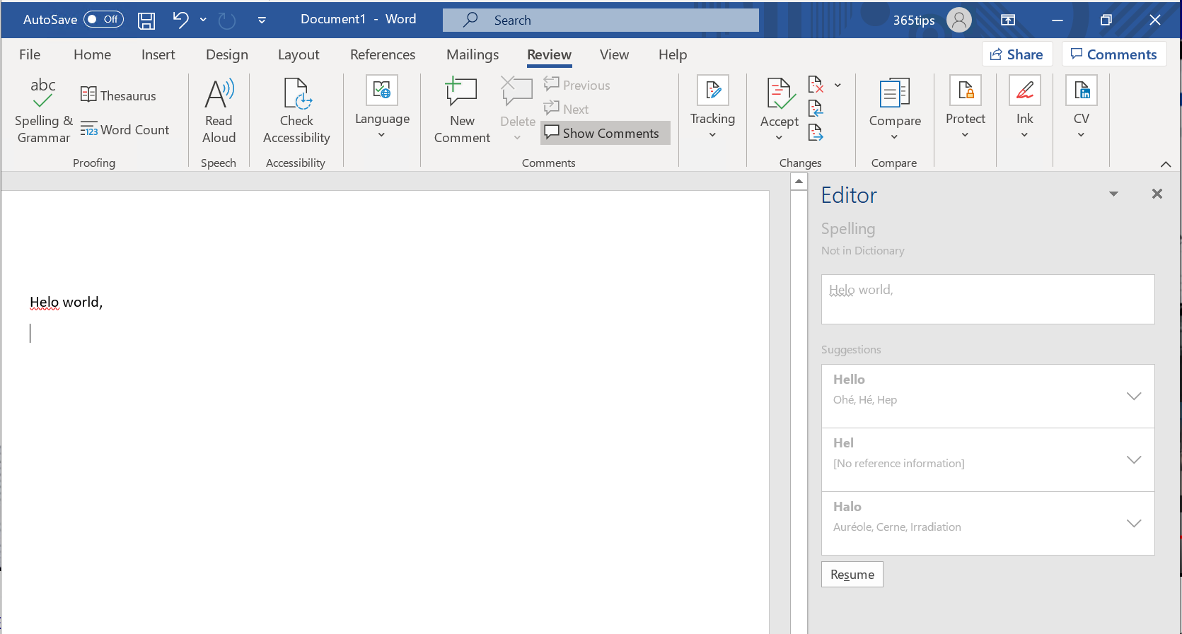 Microsoft Editor voor Word & Excel