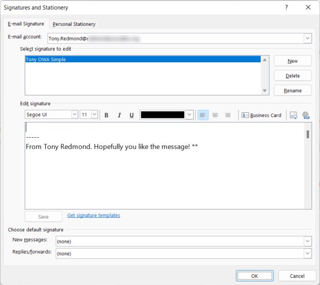Outlook for Windows ではローミング署名がサポートされています